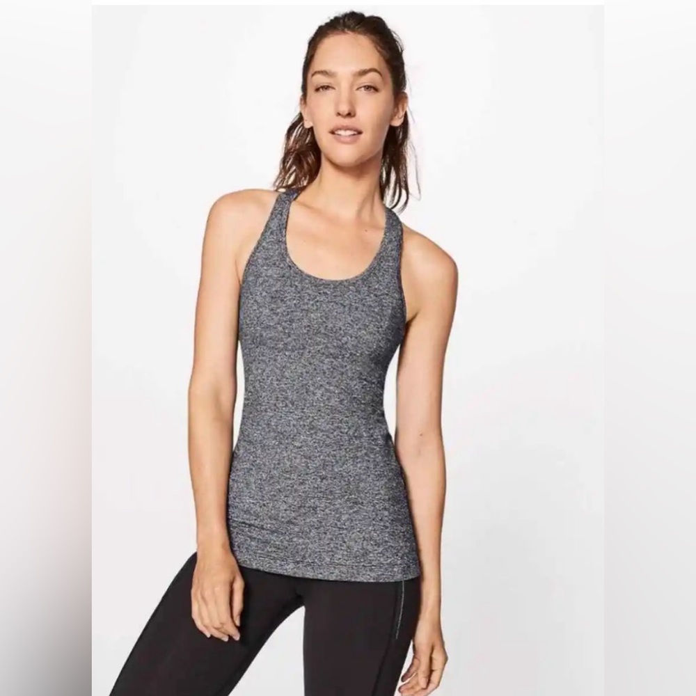 Lululemon Cool Racerback Tank Top in Heathered Gray Size 4 RARE